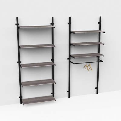 2605 - Adjustable Wall fastening for upright with projecting shelves. Tube 20x20 mm.